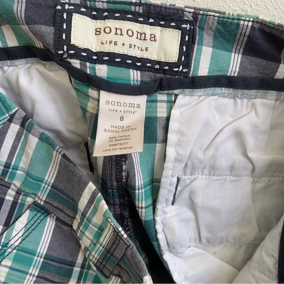 Sonoma preppy plaid shorts size 8 - Picture 4 of 4
